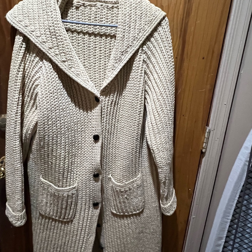 Handmade sweater trench o/s
